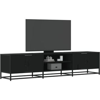 vidaXL Mobile Porta tv Nero 180x35x41 cm in Truciolato - Vidaxl