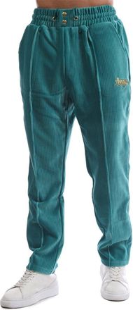 Avirex Mens Cypress Ribbed Straight Track Pants in Green - Size Medium