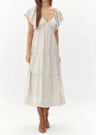 Adelyn Rae Tessa Midi Dress In Vanilla