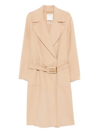 Sportmax belted coat - women - Virgin Wool - 36 - Neutrals