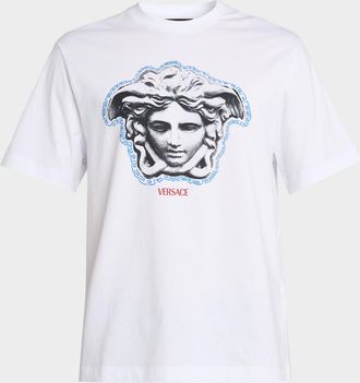 Versace Mens Sculptural Medusa Cotton Jersey T-Shirt