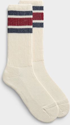 Le 31 Mens Preppy-stripe ribbed socks