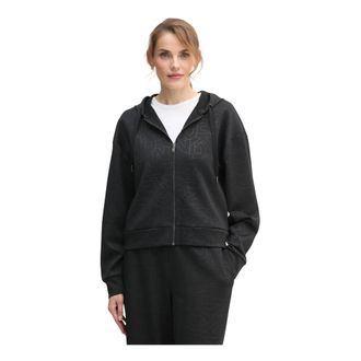 DKNY Knit Jacket - Dames - Vesten met rits - Zwart - XS - Polyester - Hoodies & sweatvesten