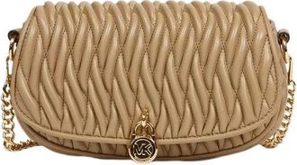 Michael Kors Mila Kleine Convertibele Crossbody Tas - Dames - Mini tas - Beige - ONE Size - Tassen