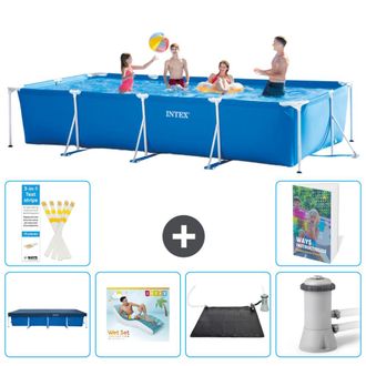 Intex Piscina Con Estructura Rectangular - 450x220x84 Cm - 7-piezas S45