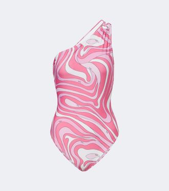 Pucci Marmo one-shoulder swimsuit