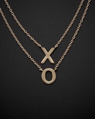 Italian Gold, Inc 14K Italian Gold Hugs & Kisses Xo Layered Necklace
