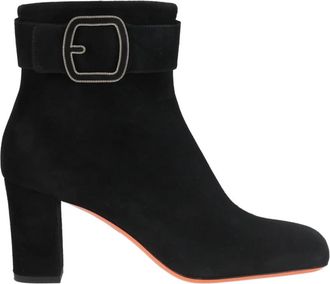 Santoni Ankle Boot Newmarta - Dames - Laarzen met Hak - Zwart - 41 EU - Leer - Schoenen