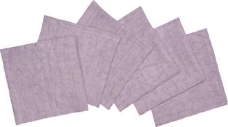 Puro Lino 6 Servilletas 45x45 Lino Puro Violeta