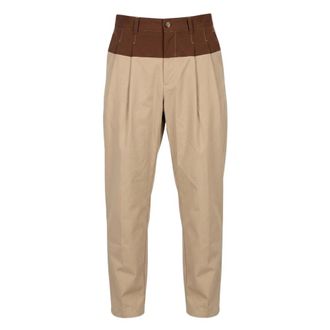 Trussardi Tweekleurige broek - Heren - Broeken - Veelkleurig - Maat: M Katoen