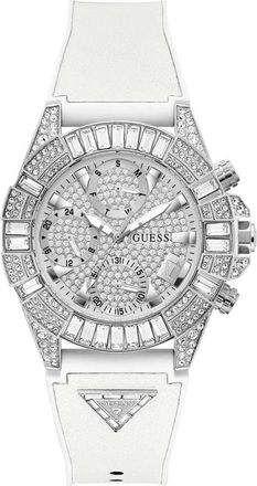 Guess Dames Multifunctioneel Horloge 40e Verjaardag Speciale Editie Wit Zilver Gw 0814L2 - Dames - Horloges - Wit - ONE Size - Accessoires
