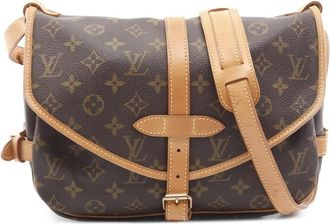 Louis Vuitton Borsa a spalla Saumur con monogramma 1995 - Marrone
