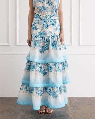 Aqua Blu Australia Celeste Maxi Skirt in Dauphine at Nordstrom, Size X-Small