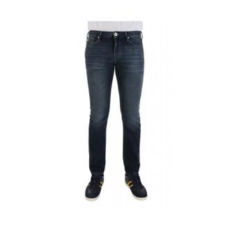 Emporio Armani Jeans, Heren, Blauw, W40, Denim, J06 Slim-fit Denim Jeans