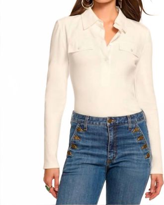 Ramy Brook Laurenza Combo Knit Long Sleeve In Ivory