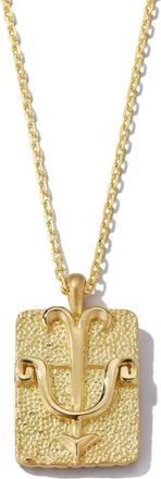David Webb 18K yellow gold Sagittarius Zodiac necklace
