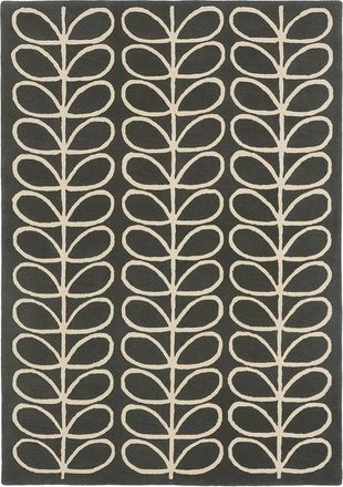 Orla Kiely Designer Teppich Linear Stem Slate - handgetuftet, aus 100% reiner Schurwolle