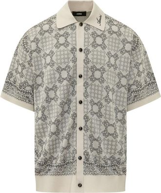 Amiri Grey Mesh Knit Shirt