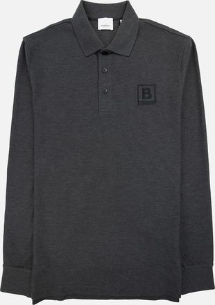 Burberry Mens Burberry Gateforth L/s Polo Charcoal - Grey - Size: 36