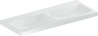 Keramag Geberit Icon Light Lavabo Doble, 120 Cm X 48 Cm, Sin Agujero Para
