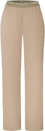 Toni Dames, Broeken, Beige, Maat: XS Katoen