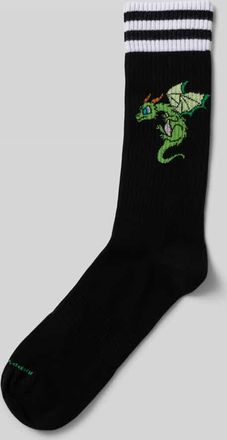 Happy Socks Socken mit geripptem Abschluss in Black, Größe 41-46