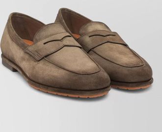 Santoni leather loafers