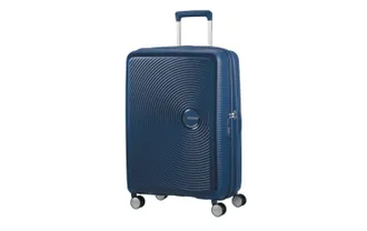 American Tourister Koffer AMERICAN TOURISTER Soundbox, Damen, Gr. B/H/T: 46,5cm x 67cm x 29cm, blau (dunkelblau), Polypropylen, Koffer Koffer