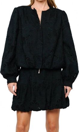 Ciebon Donna Bubble Hem Cropped Jacket In Black