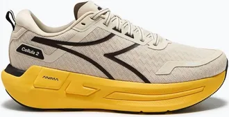 Diadora Mens Cellula 2 Running Shoes In Almond Milk/chocolate Fondue