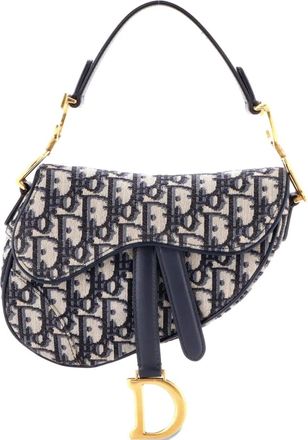 Dior Saddle Handbag Oblique Canvas Mini shoulder bag - Blauw