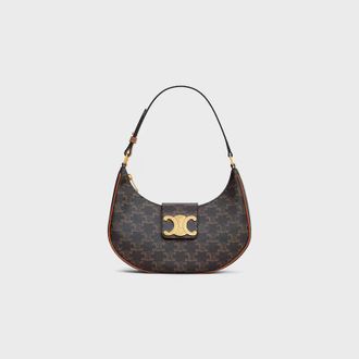 Celine Womens Medium Ava Triomphe Tan Brown Sacs Port&eacute; &Eacute;paule