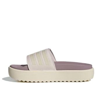 adidas (WMNS) adidas Adilette Platform Slides Asia Sizing Mauve Wonder White IF1620