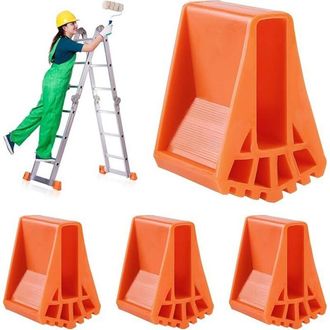 OEM Copripiedi Per Scale In 4 Pezzi, Piedini Antiscivolo Per Scale, Piedini Di Ricambio Per Scale, Copripiedi Per Scale Telescopiche, Grandi (arancione)