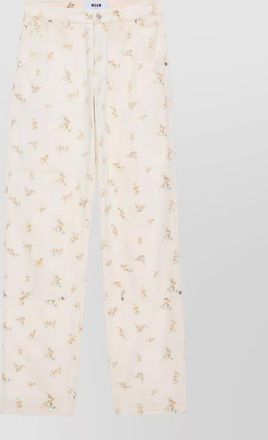 Msgm straight leg tailored trousers panelled design