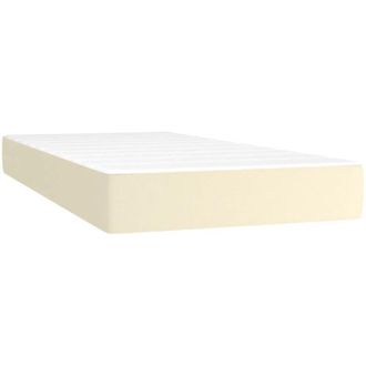 vidaXL Colch&oacute;n De Muelles Ensacados Firmeza Media Cuero Sint&eacute;tico Crema 80x200x20 Cm Vidaxl