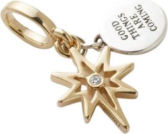 Pandora Graveerbare Noordster Lab-Gekweekte Diamant Dangle Bedel - Dames - Kettingen - Veelkleurig - ONE Size - Accessoires
