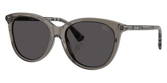 Burberry Dark Grey Oval Ladies Sunglasses BE4455 416087 55