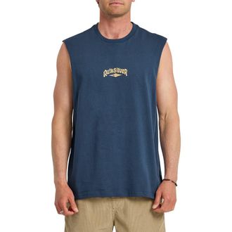 Quiksilver Diamond Arch Sleeveless Cotton Graphic T-Shirt in Dark Denim at Nordstrom, Size Xx-Large