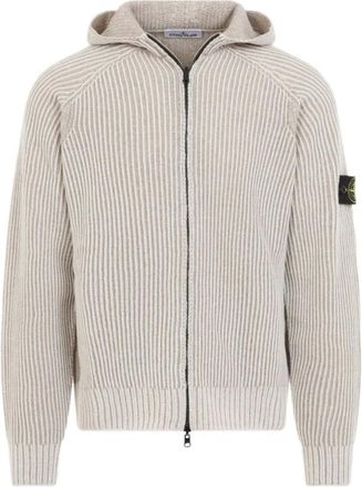 Stone Island Vanise Cashmere Zip-up Sweater - Heren - Truien - Beige - Maat: XL Kasjmier