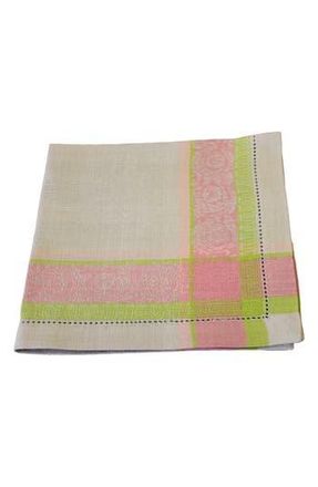 French Home Linen Cleopatra Napkins - Set of 6 in Chartruse And Rose Pink at Nordstrom Rack