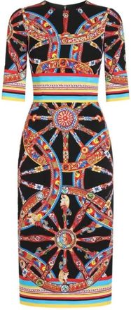 Dolce & Gabbana Midi Jurk - Dames - Casual kleedjes - Veelkleurig - S - Kleedjes