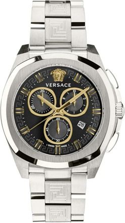 Versace New Chrono Geo 43mm - Heren - Horloges - Grijs - ONE Size - Accessoires