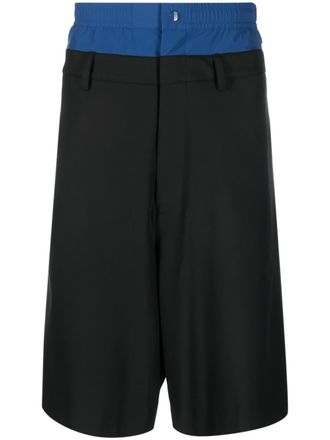 AMBUSH layered-design knee-length shorts - Black