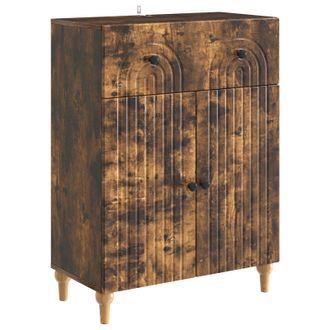 vidaXL Aparador Roble Ahumado 66 X 34,5 X 90 Cm Madera De Ingenier&iacute;a Vidaxl