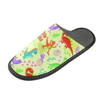 UnoSheng Chaussons Dinosaures Pour Garçons, Mousse à Mémoire De