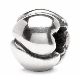 Trollbeads Womens Hearts Small Bead Charm In Silver