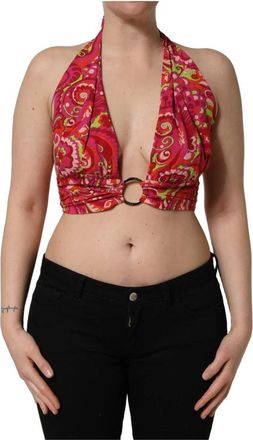 Dolce & Gabbana Cropped Tank - Dames - Tops zonder mouwen - Rood - M - Tops
