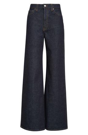 Khaite Dane High Waist Wide Leg Jeans in Benson at Nordstrom, Size 28