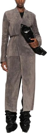 Rick Owens LS Labjas - Dames - Mantels - Grijs - Maat: M Wol